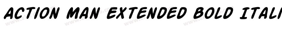 Action Man Extended Bold Italic字体转换